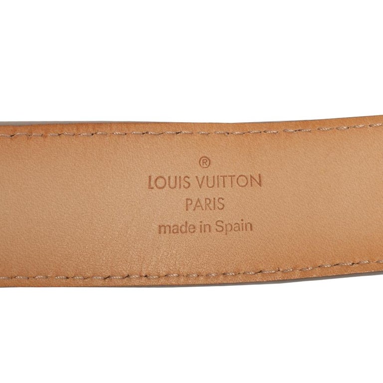 Louis Vuitton Ivorie Epi Leather LV Initiales Belt 95CM For Sale at 1stDibs