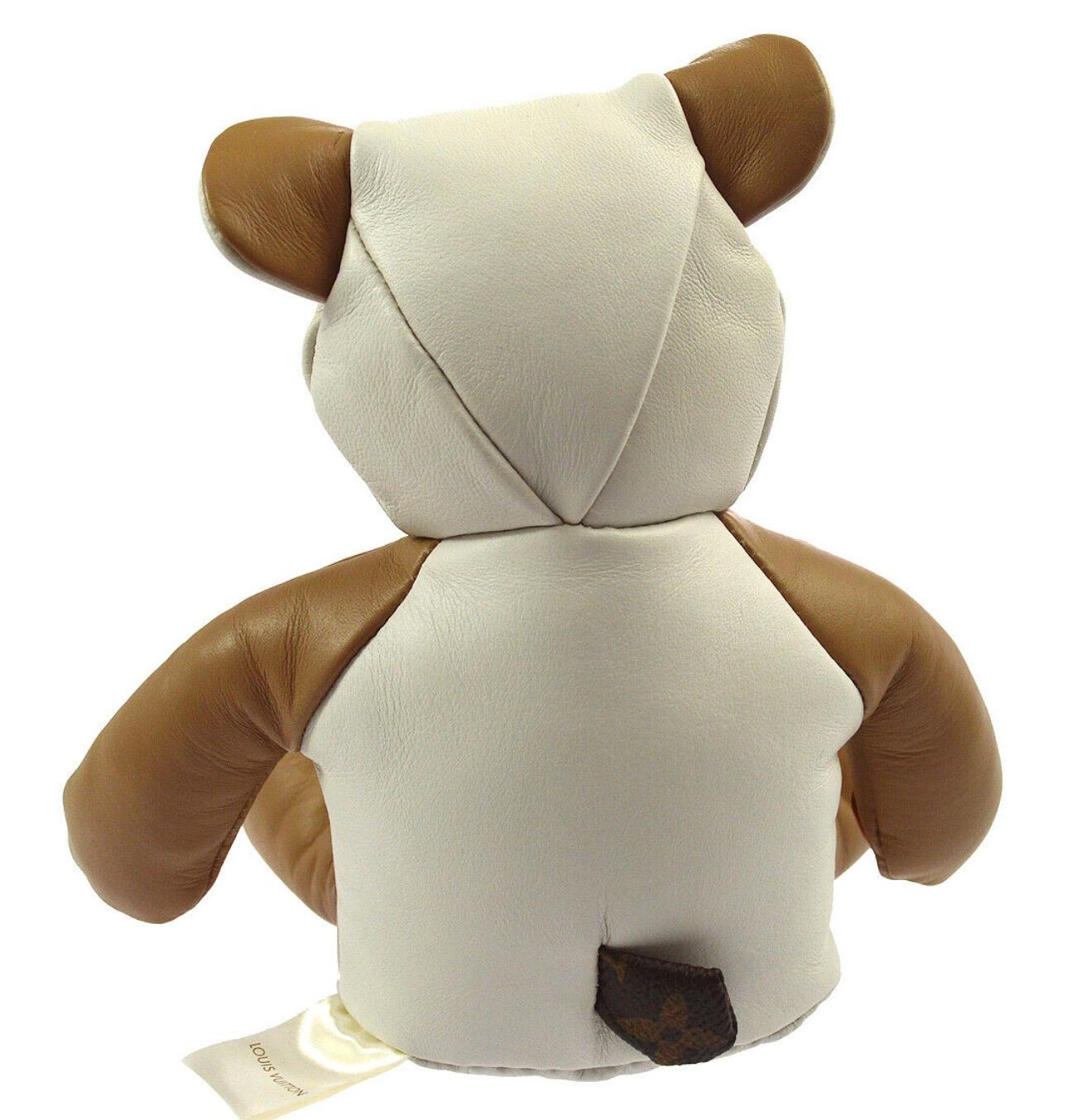 louis vuitton leather teddy bear