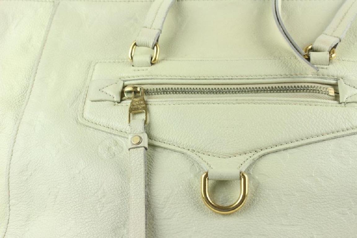 Louis Vuitton Ivory Empreinte Leather Lumineuse PM 2way Convertible Zip Bag For Sale 5