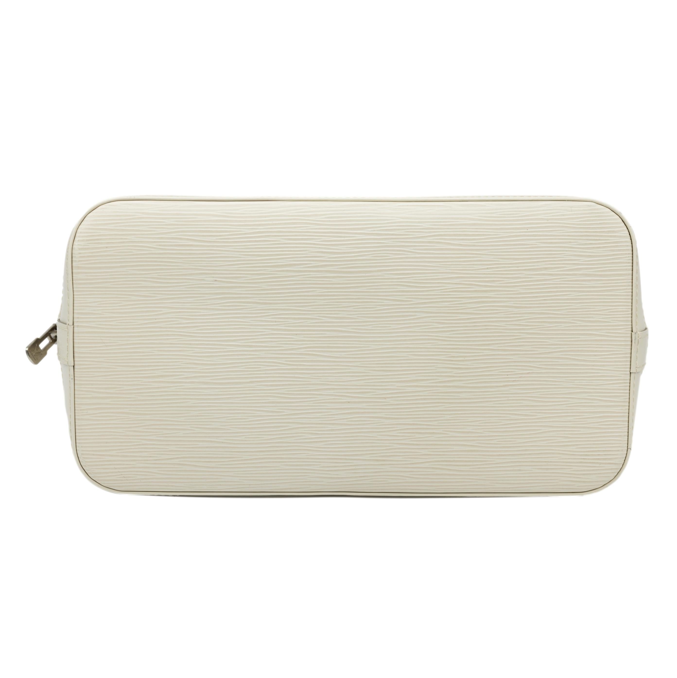 Louis Vuitton Ivory EPI Leather Alma PM Top Handle Bag, 2008 In Good Condition In Banner Elk, NC