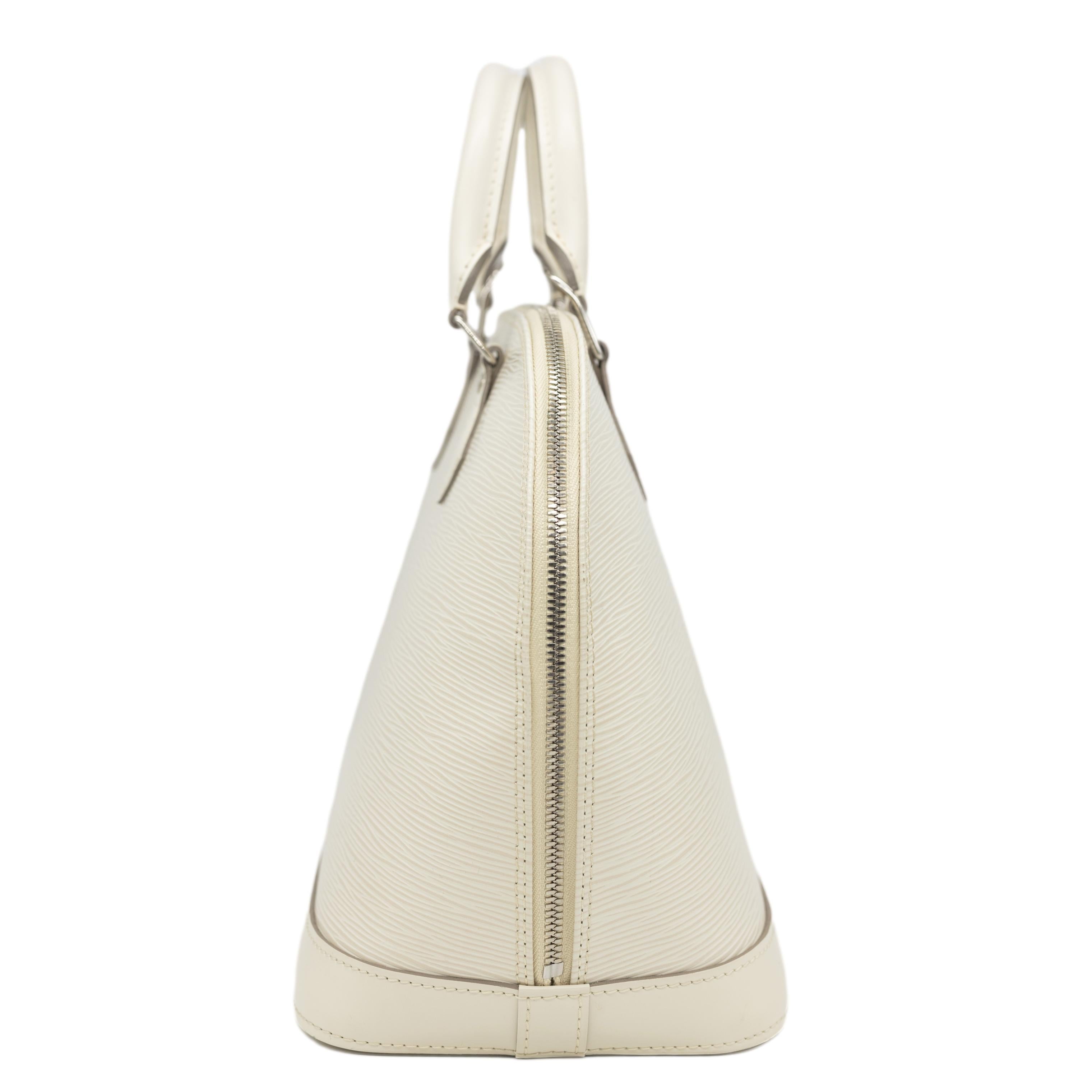 Women's or Men's Louis Vuitton Ivory EPI Leather Alma PM Top Handle Bag, 2008