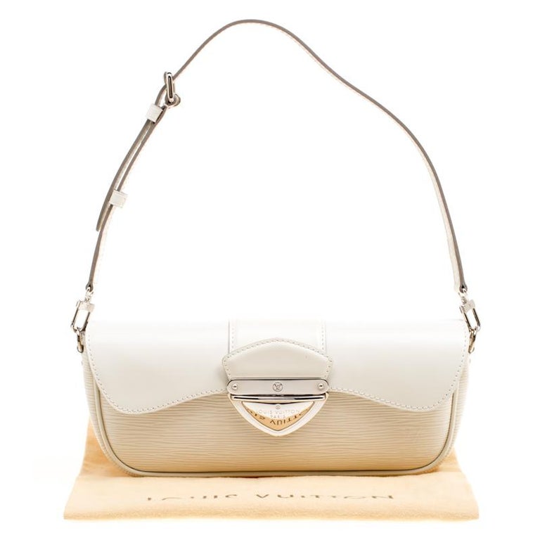 Louis Vuitton Ivory Epi Leather Montaigne Clutch Bag For Sale at 1stdibs