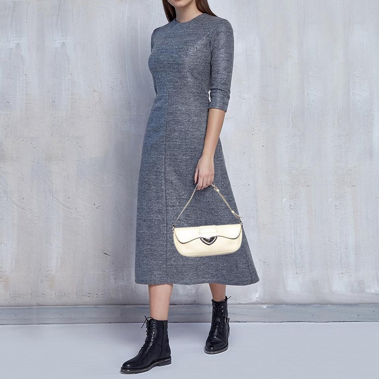 Louis Vuitton Ivory Epi Leather Montaigne Clutch Bag - Yoogi's Closet