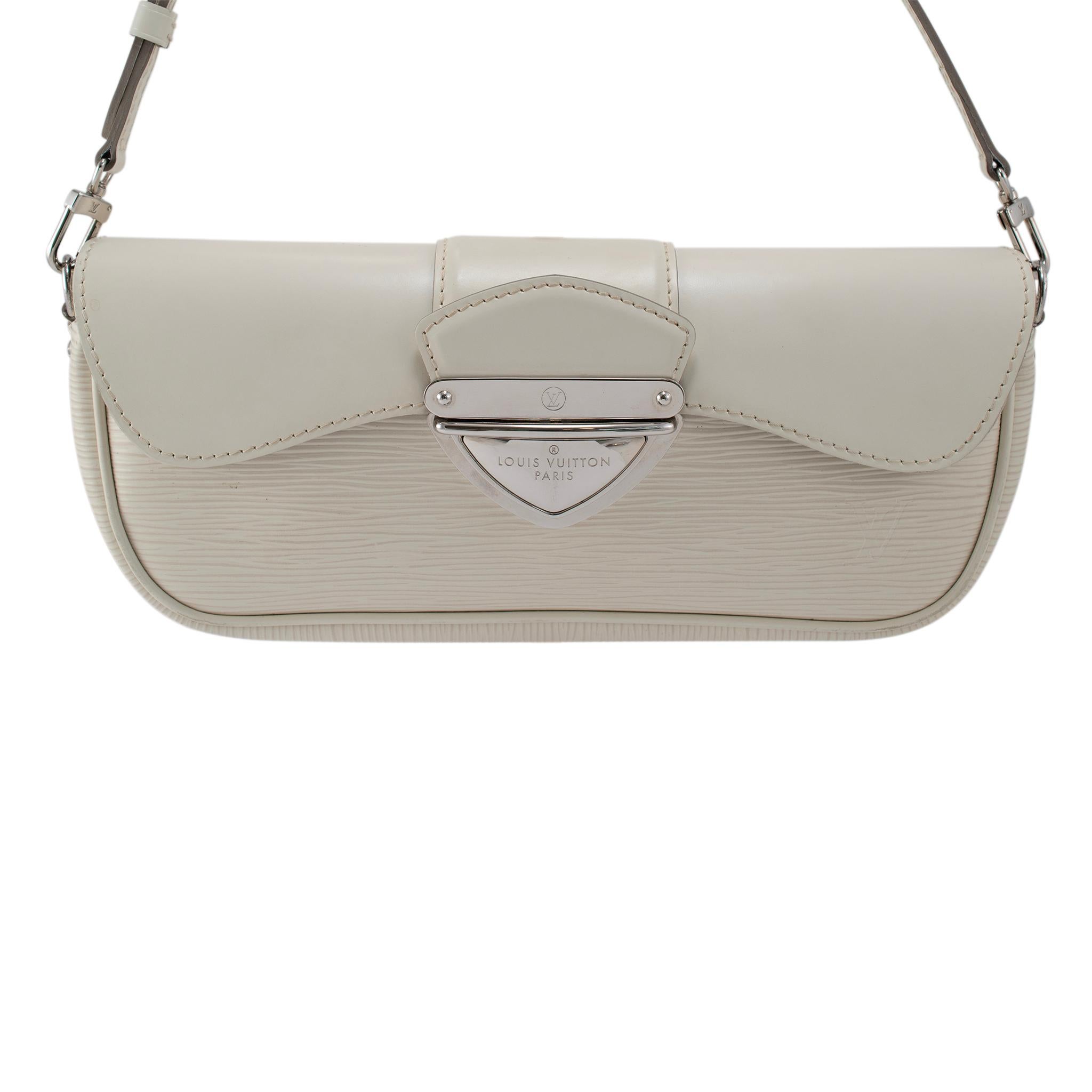 Women's Louis Vuitton Ivory Epi Leather Montaigne M5929J Shoulder Clutch Bag