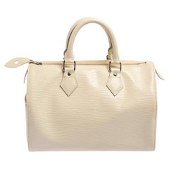 Used Louis Vuitton Ivory Epi Leather Speedy 25