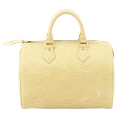 Louis Vuitton Ivory Epi Leather Speedy 25cm Handbag