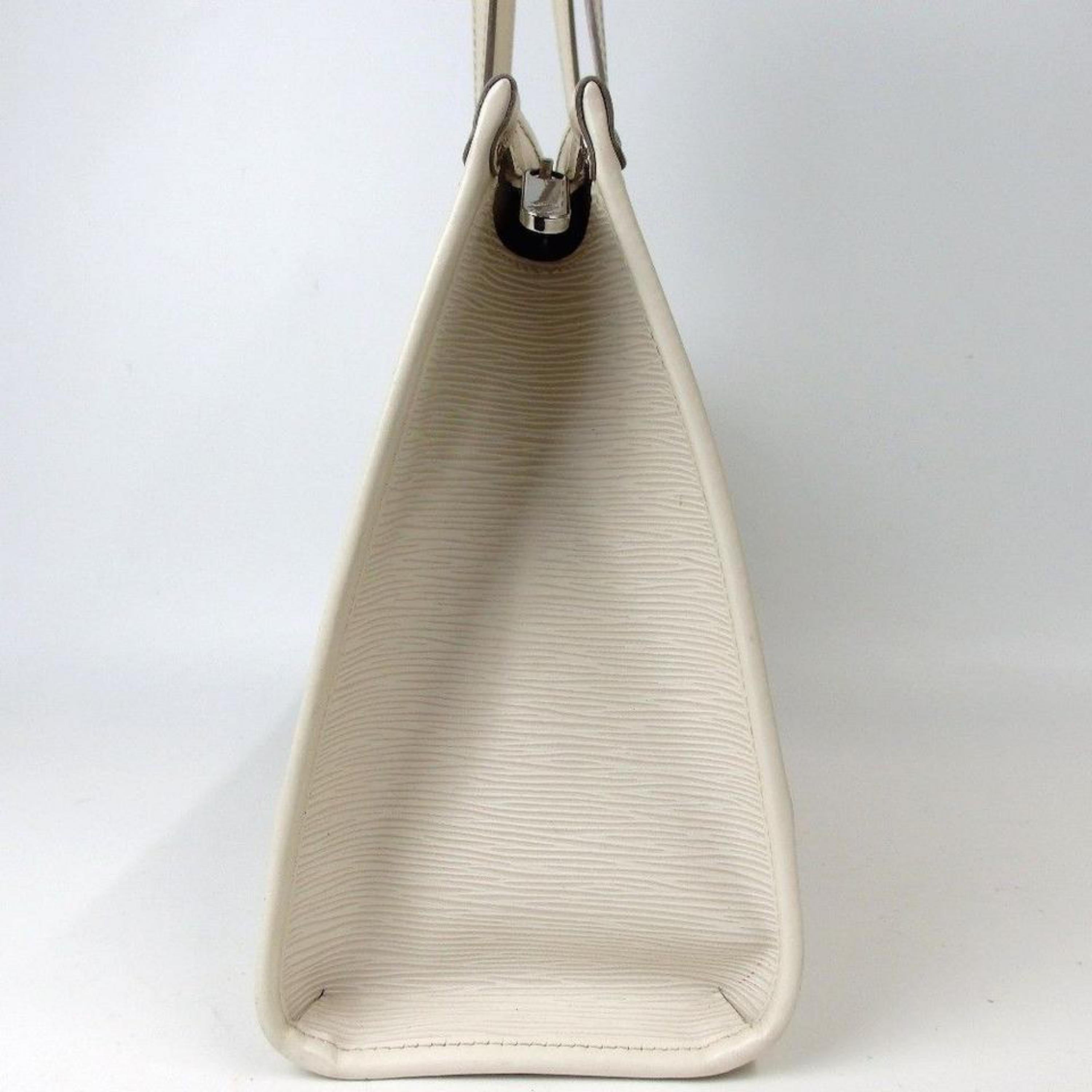 Louis Vuitton Ivory Epi Madeleine Gm 867517 White Leather Shoulder Bag For Sale 4