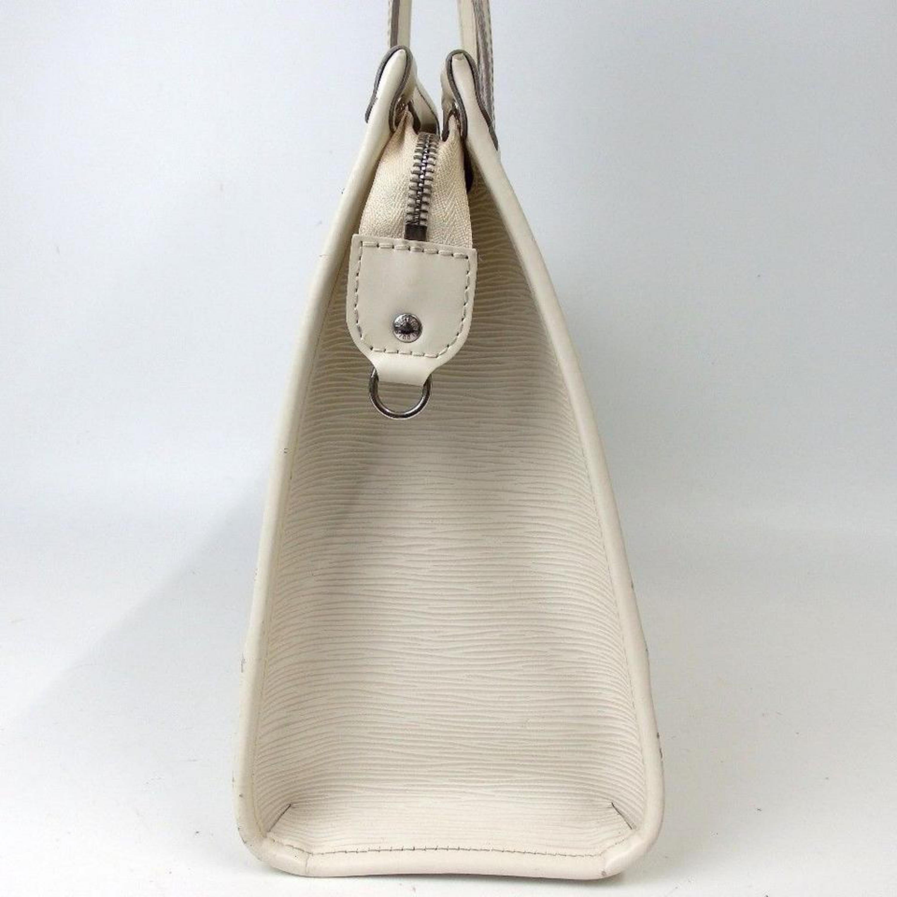 Louis Vuitton Ivory Epi Madeleine Gm 867517 White Leather Shoulder Bag For Sale 5