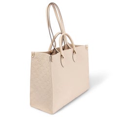 LOUIS VUITTON ivory Giant Monogram Empreinte leather ONTHEGO GM Tote Bag