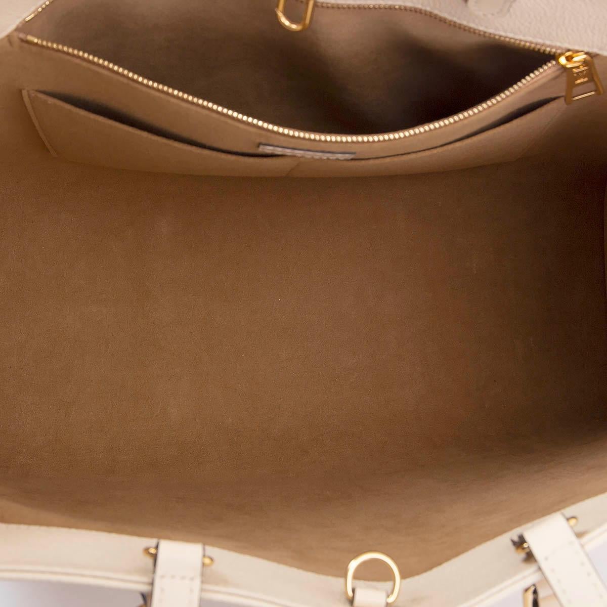 LOUIS VUITTON ivory Giant Monogram Empreinte leather ONTHEGO GM Tote Bag 1