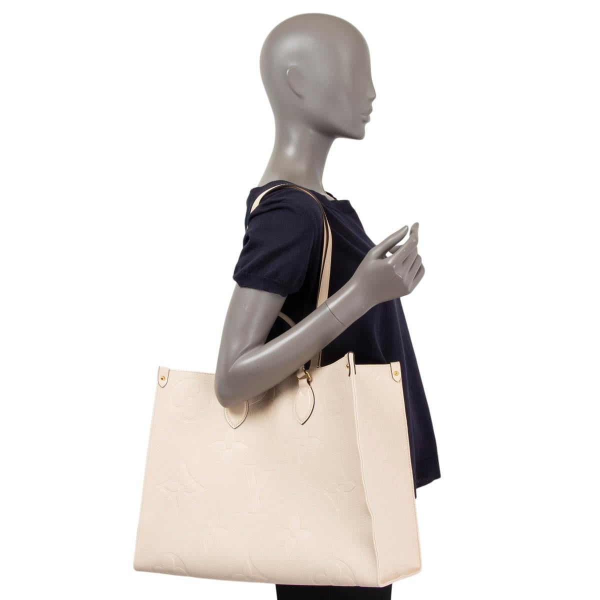 LOUIS VUITTON ivory Giant Monogram Empreinte leather ONTHEGO GM Tote Bag 4