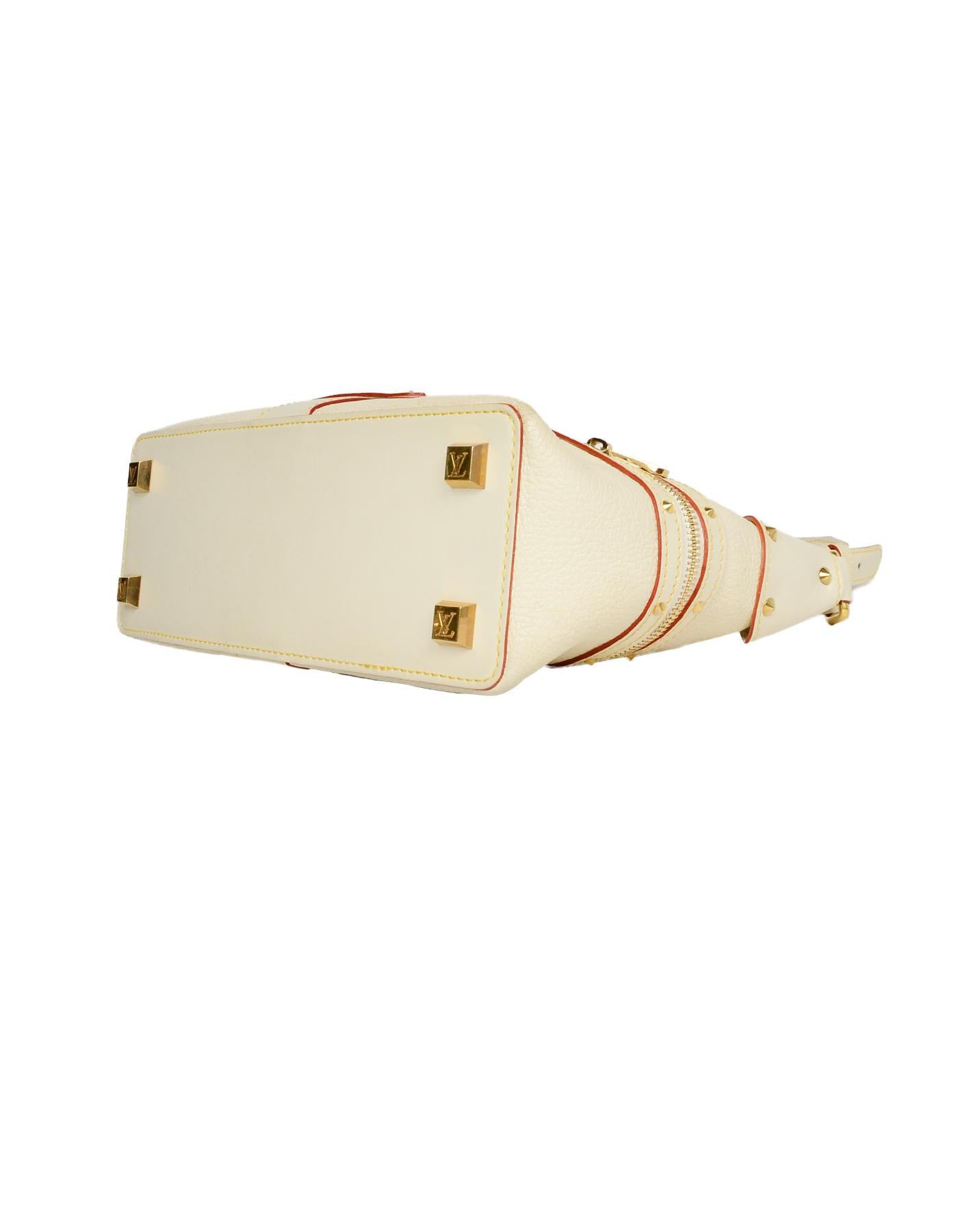 Louis Vuitton Ivory Leather L'Impetueux Suhali Shoulder Bag In Good Condition In New York, NY