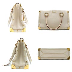 Louis Vuitton - Sac Suhali Le Fabuleux en cuir ivoire:: clouté d'or