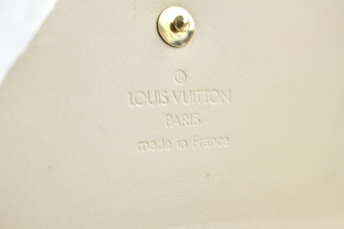 Women's Louis Vuitton Ivory Monogram Vernis Elise Compact Trifold 13lr1127 Wallet For Sale