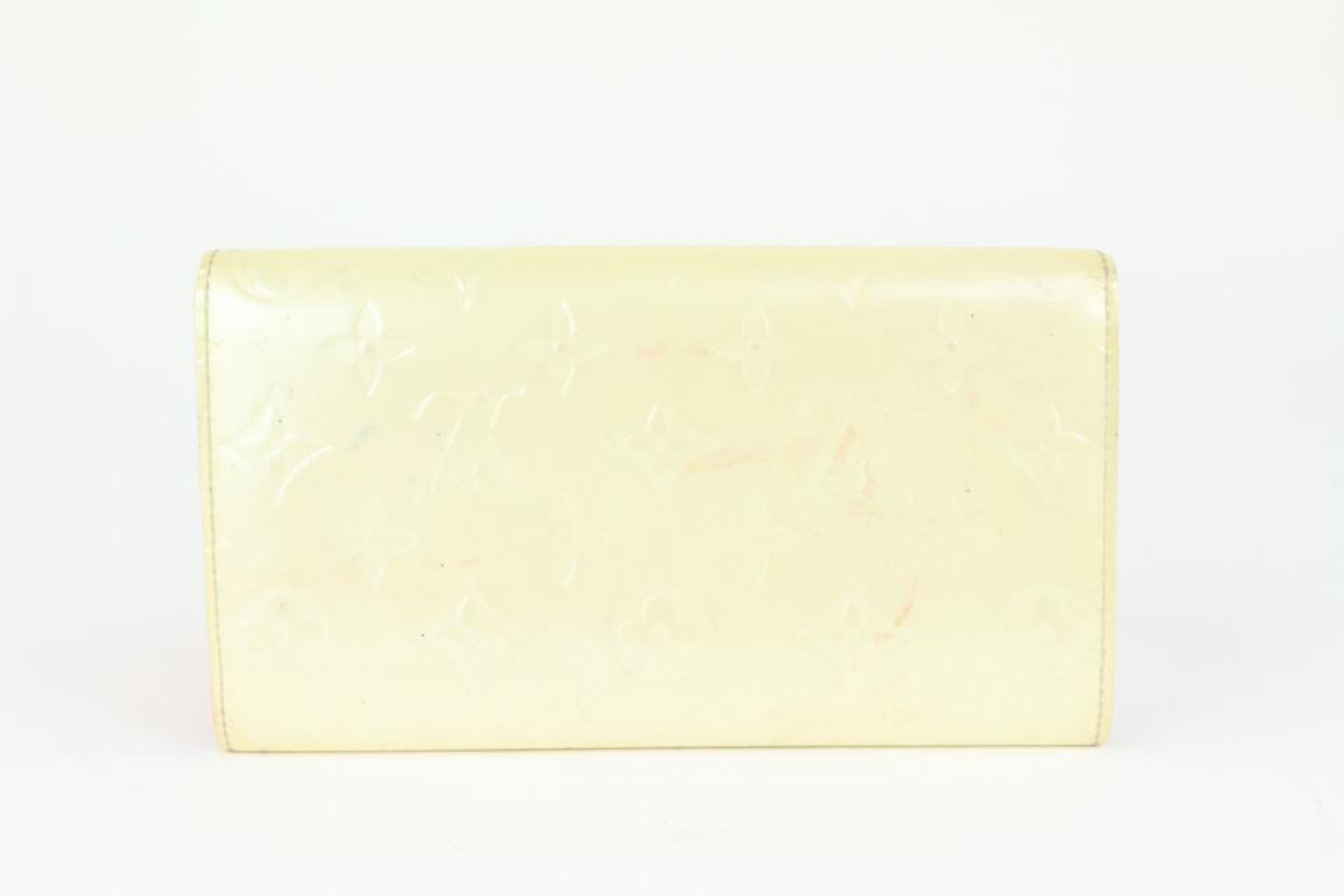 Louis Vuitton Ivory Monogram Vernis Porte Tresor Sarah Wallet 1LM1026 1