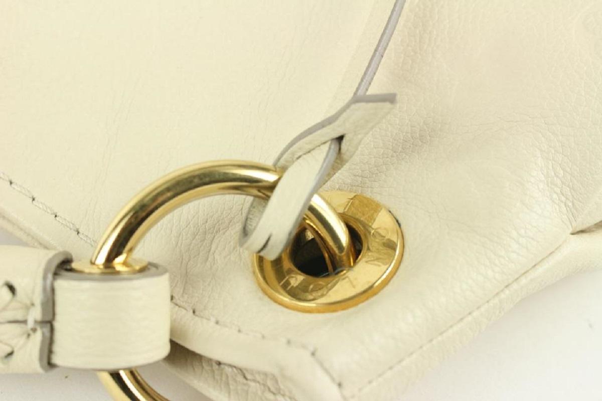 Louis Vuitton Ivory Neige Monogram Empreinte Artsy MM Hobo Braided Bag 93lv91 6