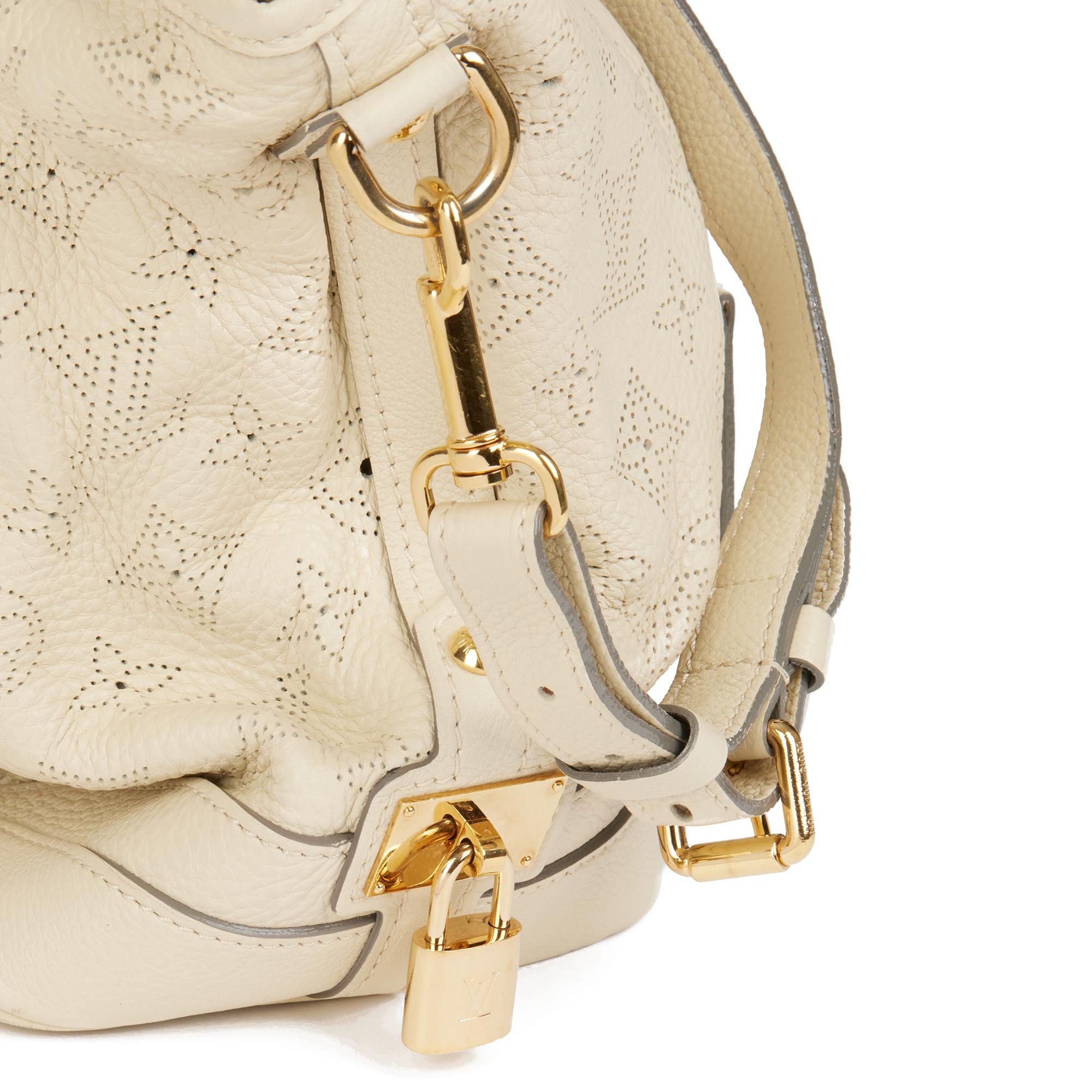 LOUIS VUITTON Ivory Perforated Mahina Leather Stellar PM 1