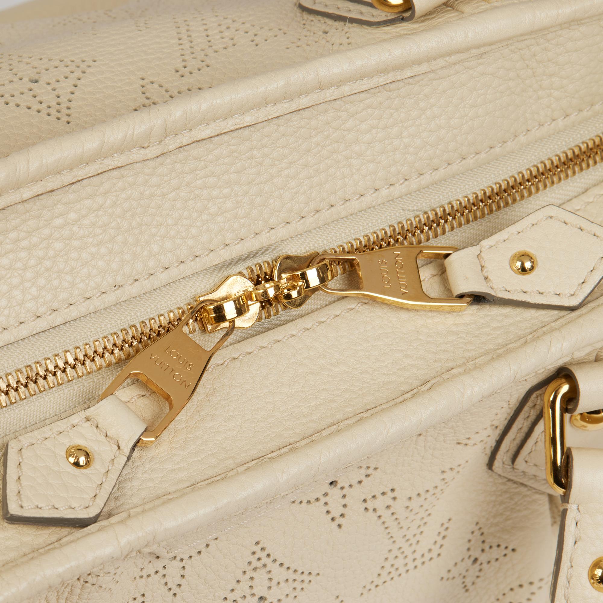 LOUIS VUITTON Ivory Perforated Mahina Leather Stellar PM 2