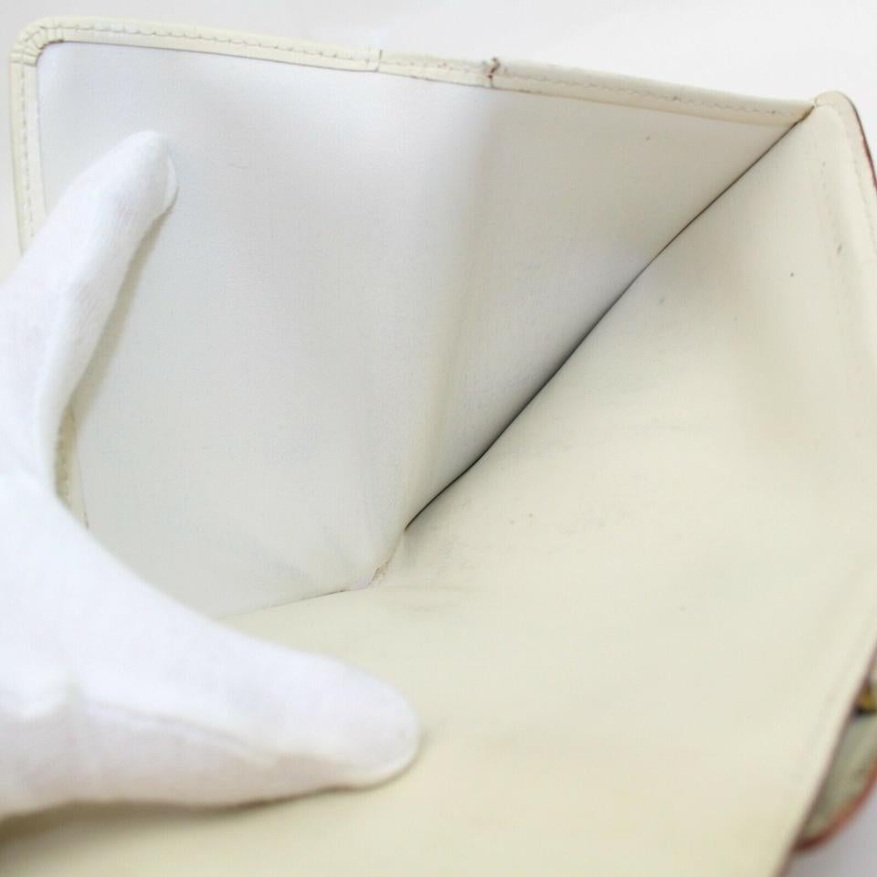 Louis Vuitton - Portefeuille compact Le Somptueux en cuir ivoire Suhali en vente 3