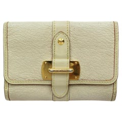 Elfenbeinfarbene Le Somptueux kompakte Portefeuille-Brieftasche aus Suhali-Leder von Louis Vuitton