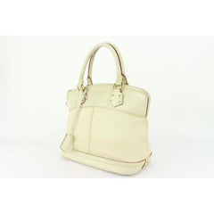 Louis Vuitton Ivory Suhali Leather Lockit PM Dome Bag 820lv88