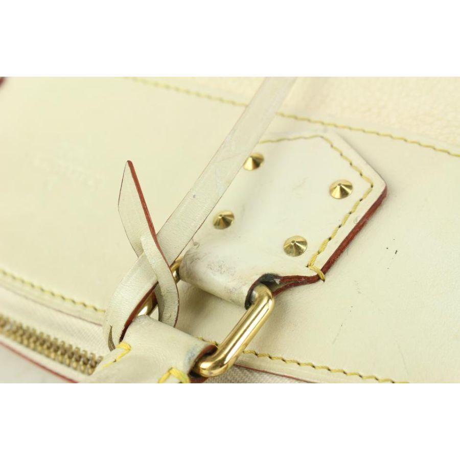 Elfenbeinfarbene Suhali Leder Lockit PM Kuppeltasche 820lv88 von Louis Vuitton im Angebot 3