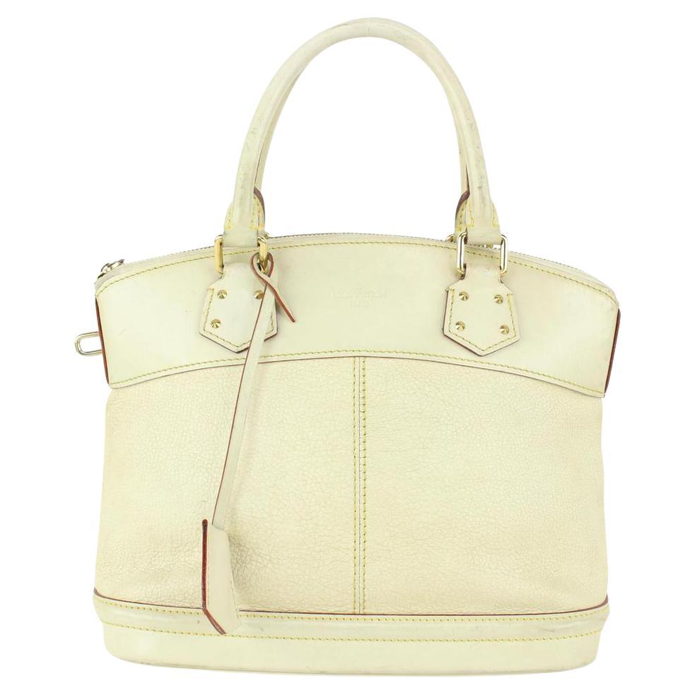 Louis Vuitton Ivory Suhali Leather Lockit PM Dome Bag 820lv88 For Sale