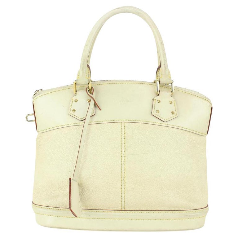 Suhali Lockit Top Handle Bag in Goat Leather, Gold Hardware