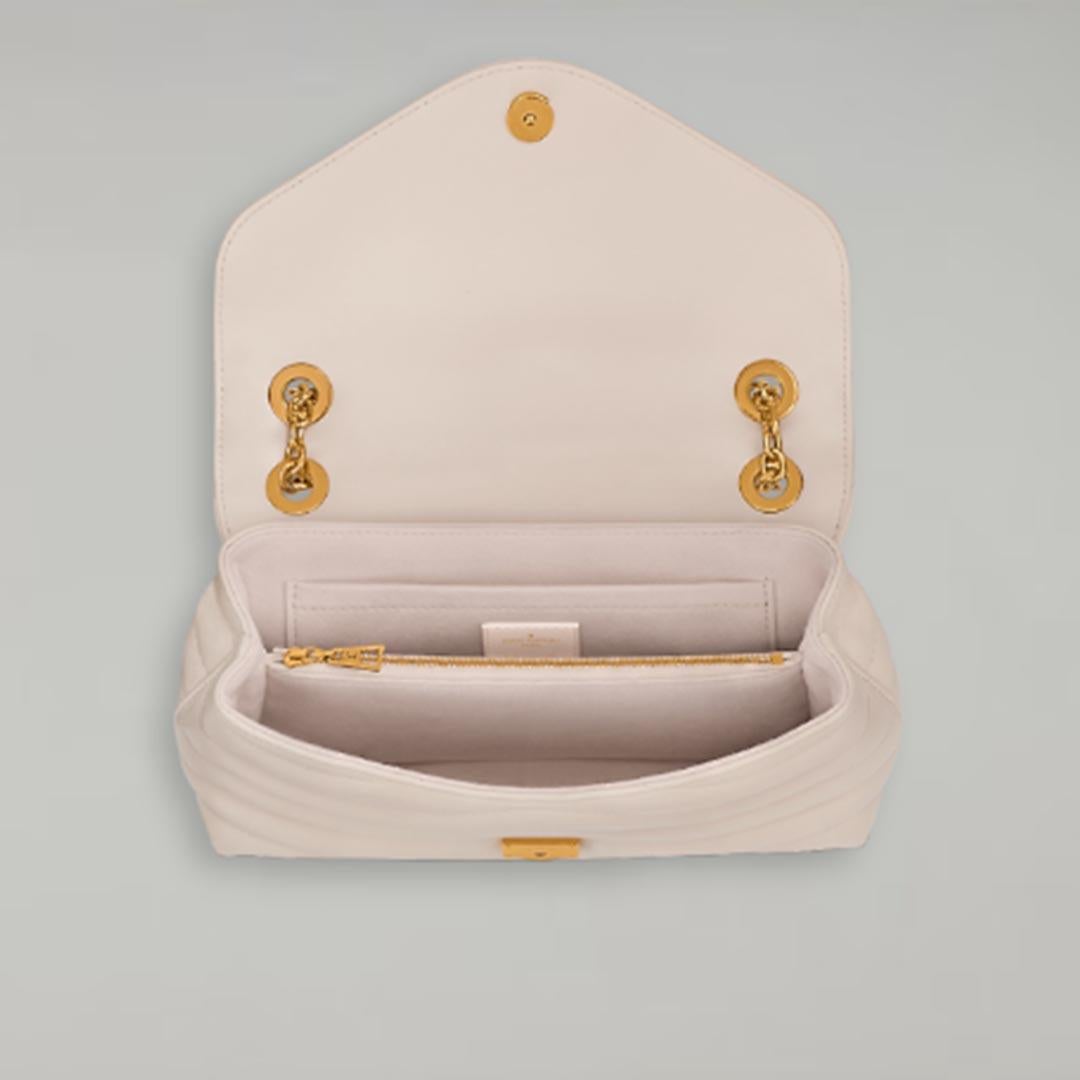  Louis Vuitton Ivory White New Wave MM Chain Bag Unisexe 