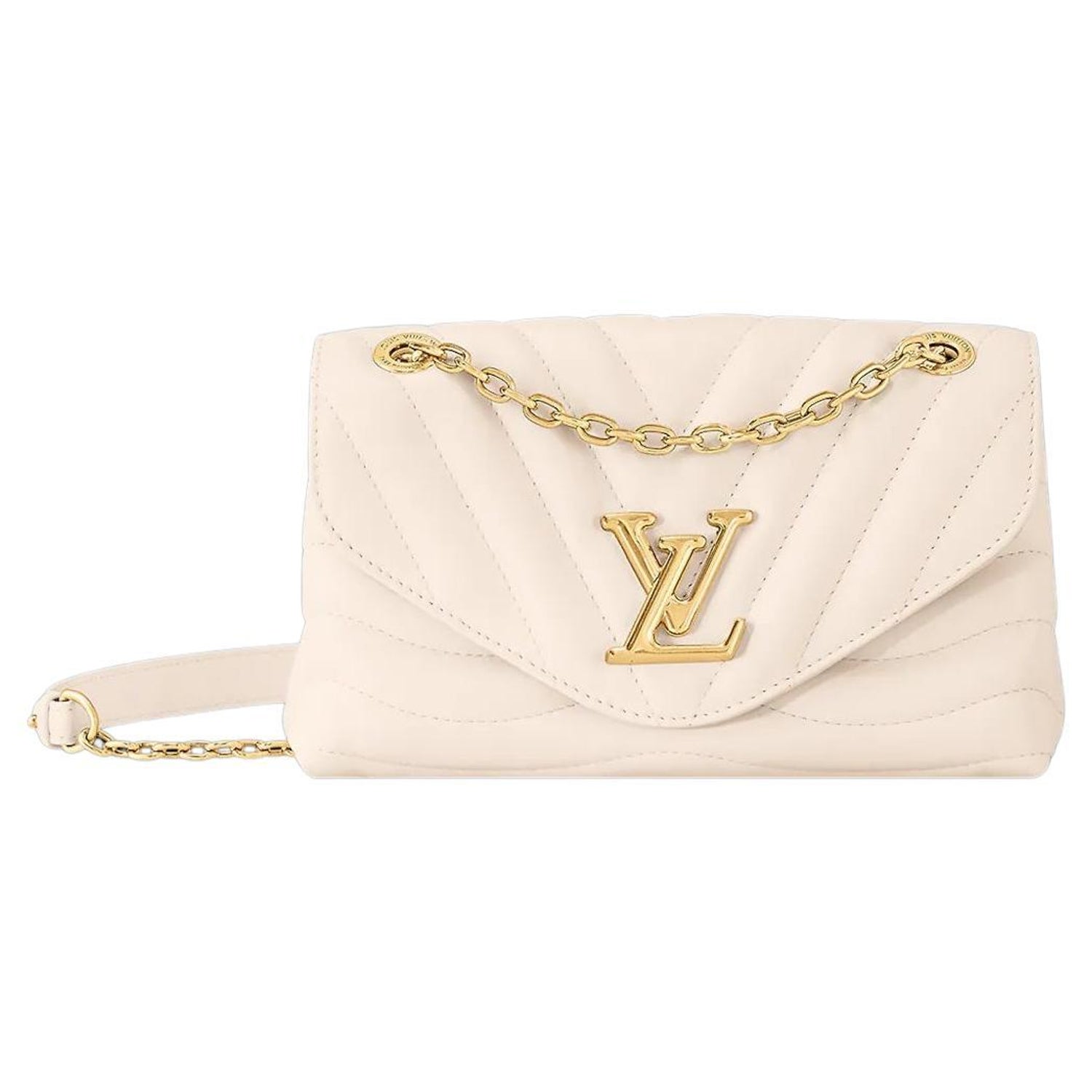 New wave leather handbag Louis Vuitton White in Leather - 34582752