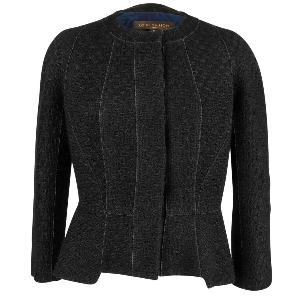 Giacca Louis Vuitton con maniche a 3/4 e sciarpa abbinata, dettaglio perline 40 / 6 in vendita 11