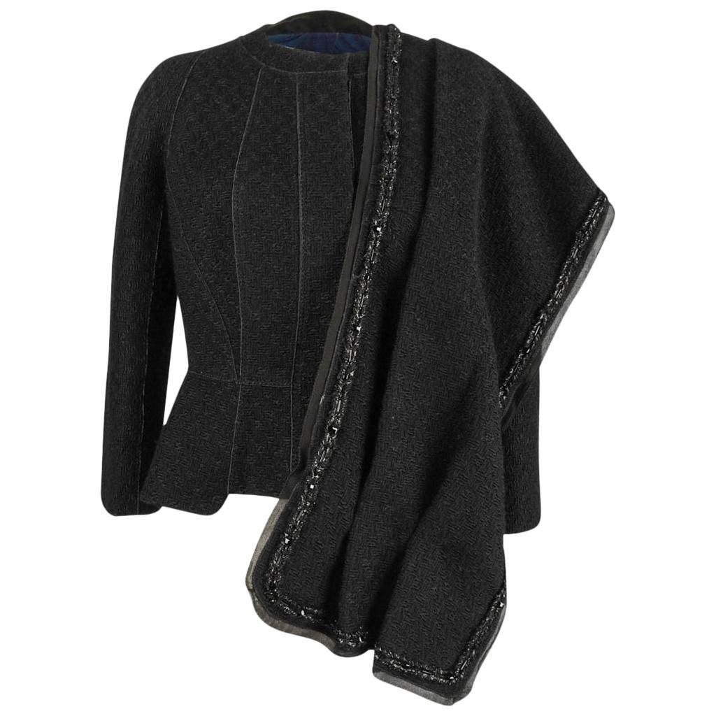 Louis Vuitton Louis Vuitton Jacke 3/4 Ärmel passender Schal Perlen Detail 40 / 6