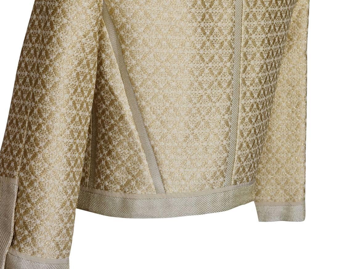 Louis Vuitton - Veste en brocart doré avec tissu et détails magnifiques 34 / 4  Pour femmes en vente