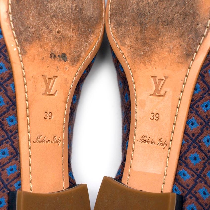 Louis Vuitton Jacquard Bow Detail Loafers 39 2