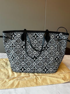 LOUIS VUITTON Jacquard Since 1854 Neverfull MM Grey with pouchette and dustbag