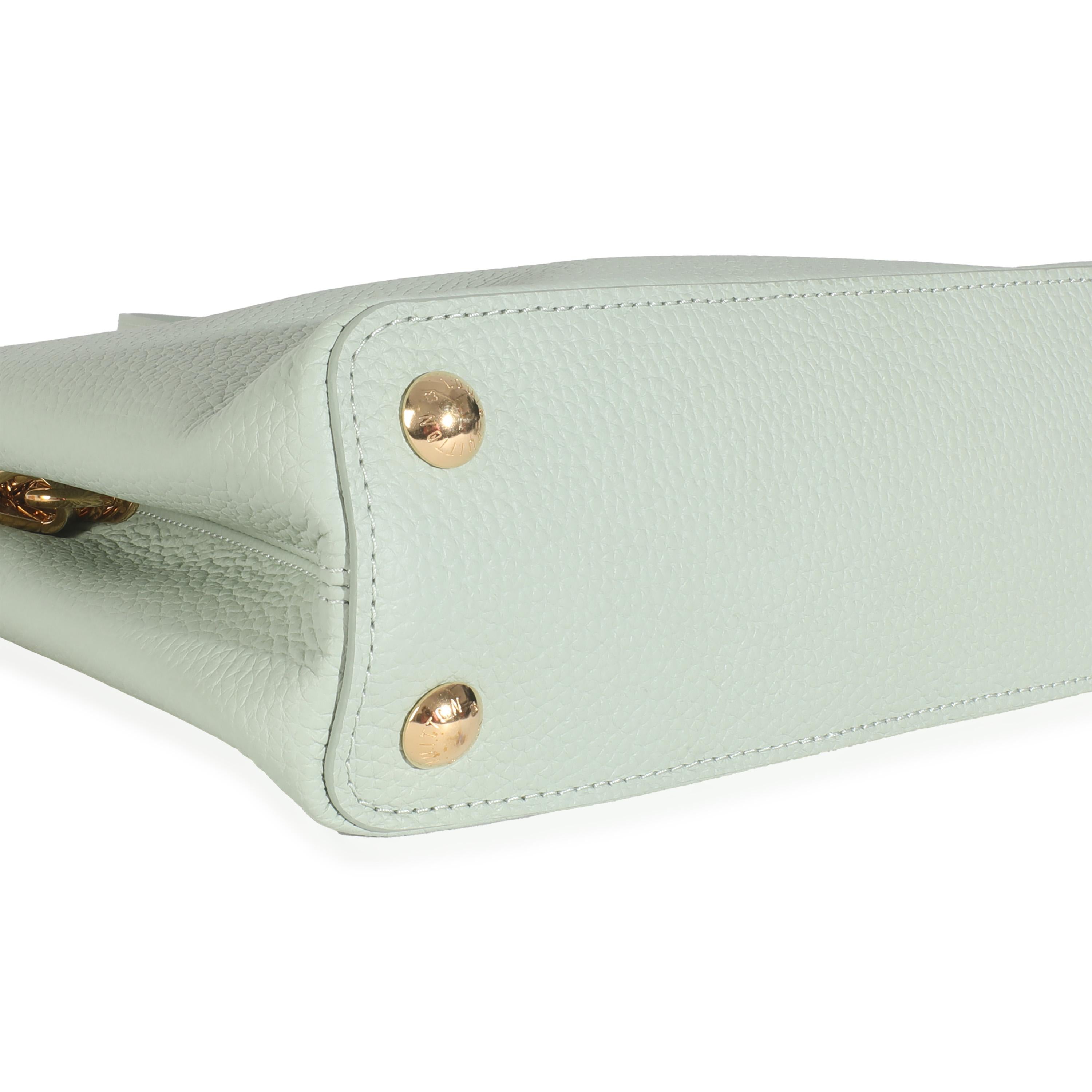 Louis Vuitton Jade Taurillon Fiore Capucines BB in vendita 2