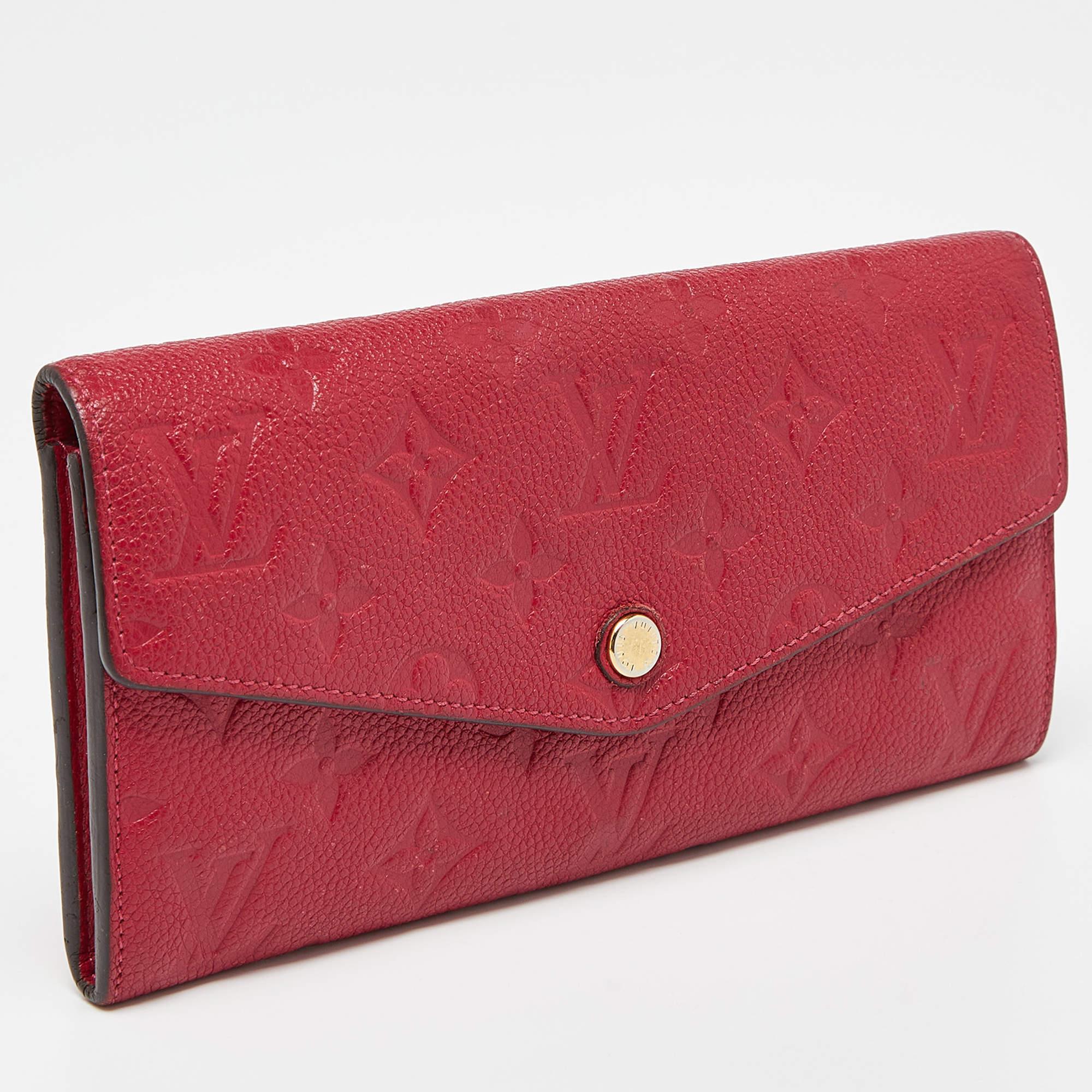 Louis Vuitton Jaipur Monogramm Empreinte Leder Curieuse Brieftasche aus Jaipur (Rot)