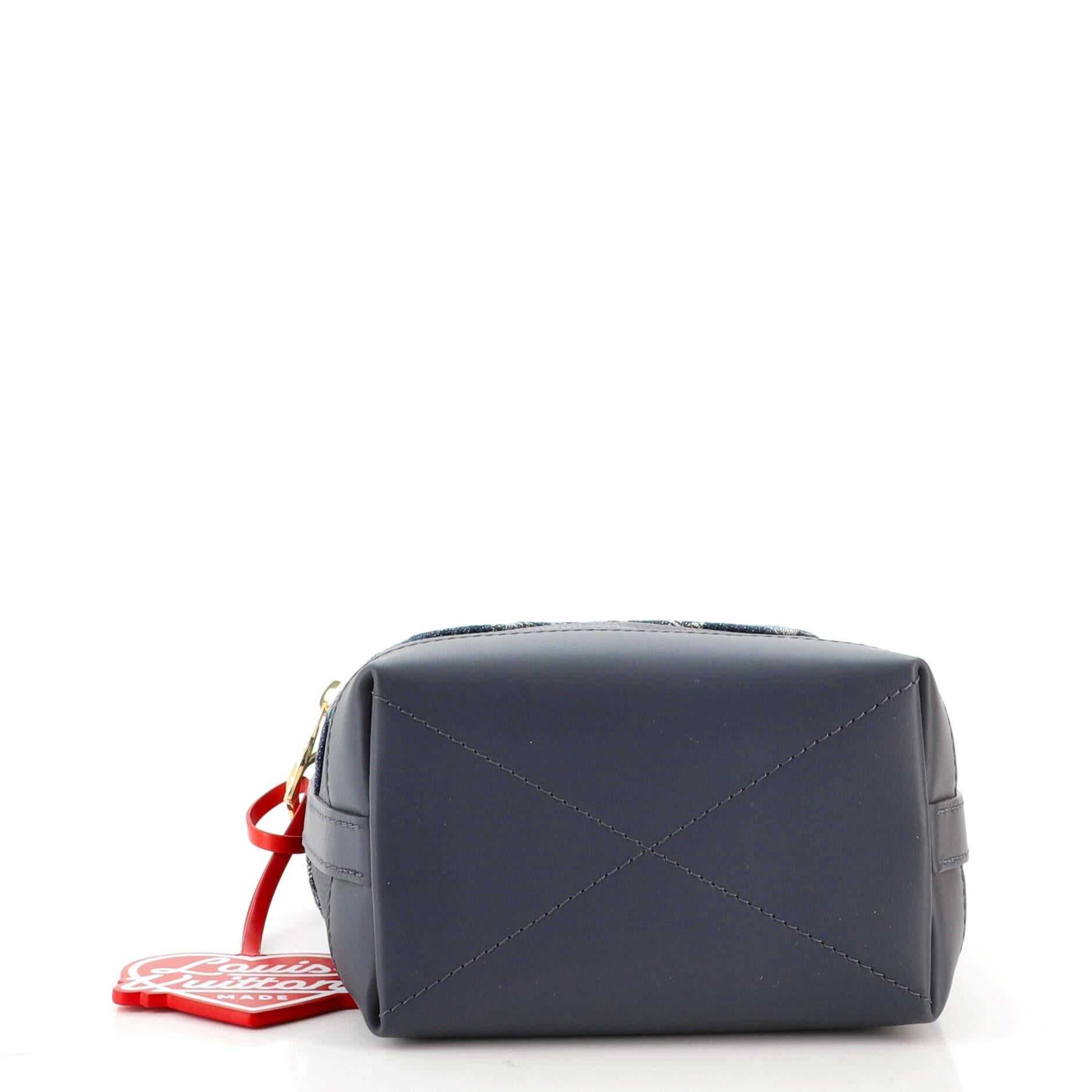 Women's or Men's Louis Vuitton Japanese Cruiser Handbag Monogram Denim and Taurillon Leather