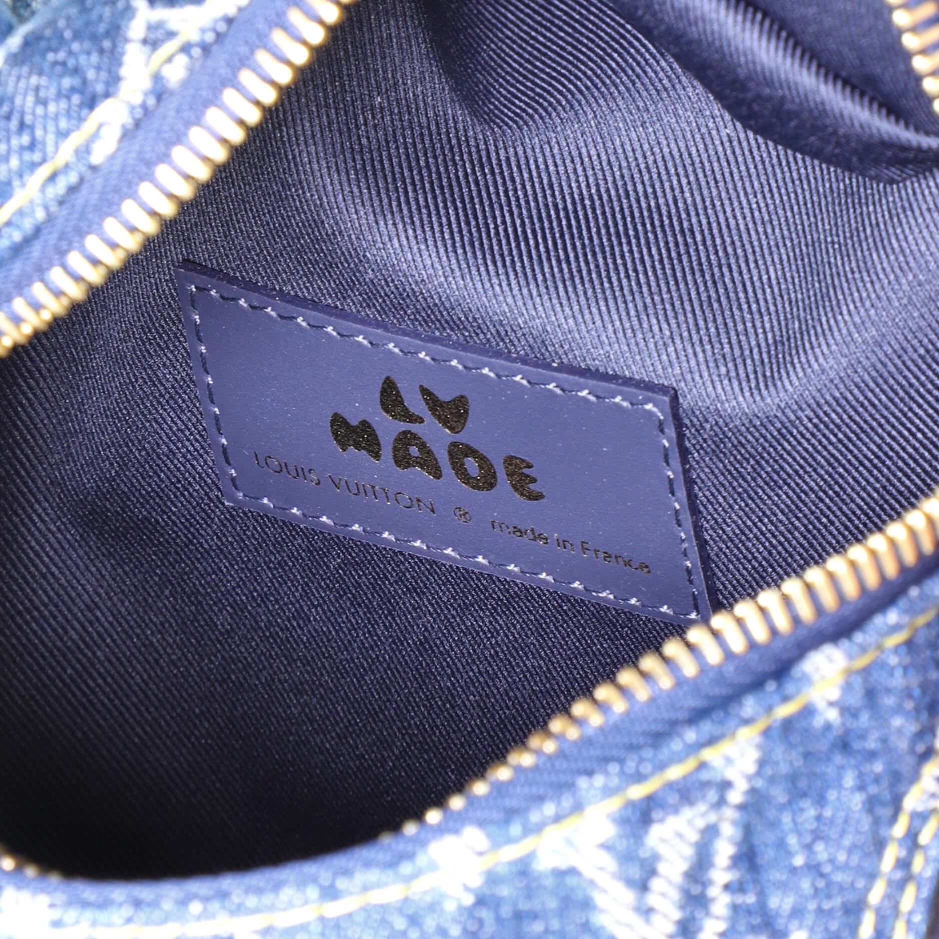 Louis Vuitton Japanese Cruiser Handbag Monogram Denim and Taurillon Leather 2