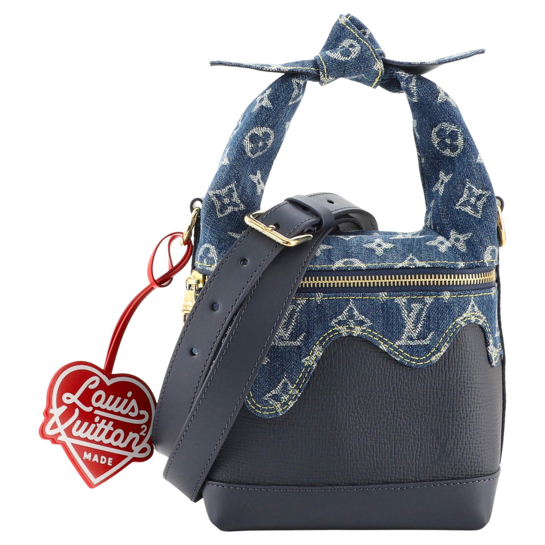 Louis Vuitton Japanese Cruiser Handbag Monogram Denim and Taurillon Leather