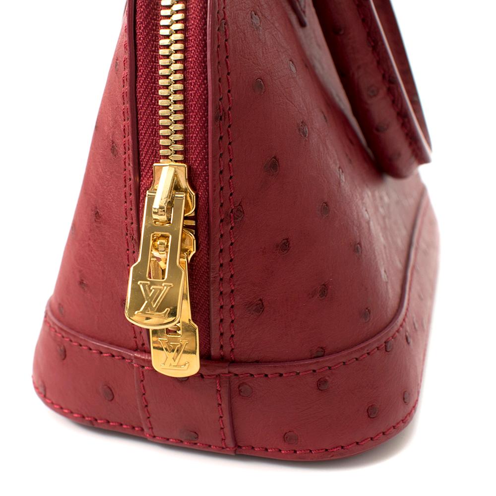 Women's Louis Vuitton Japiur Ostrich Alma BB Tote Bag For Sale