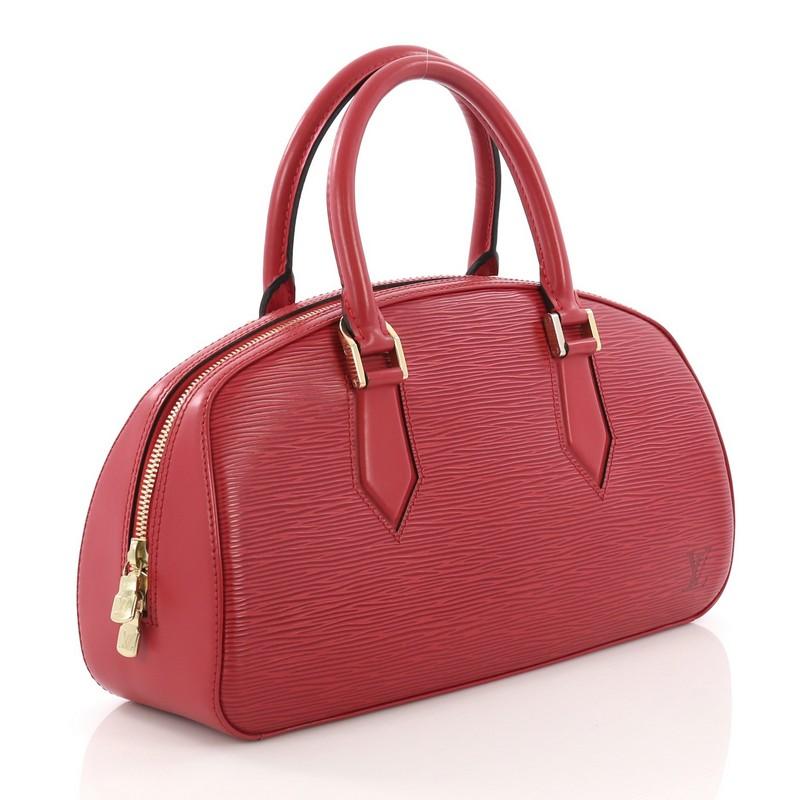 Red Louis Vuitton Jasmin Bag Epi Leather