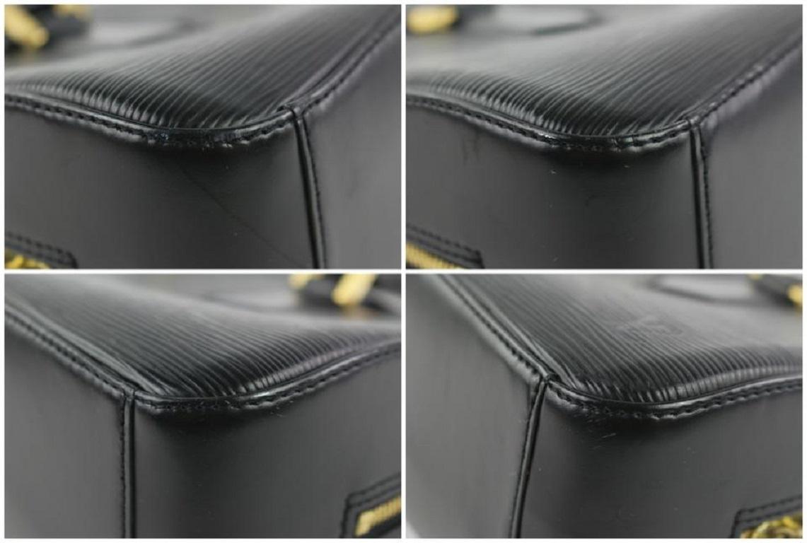 Louis Vuitton Jasmin Bowler 8lz0918 Black Leather Satchel For Sale 7
