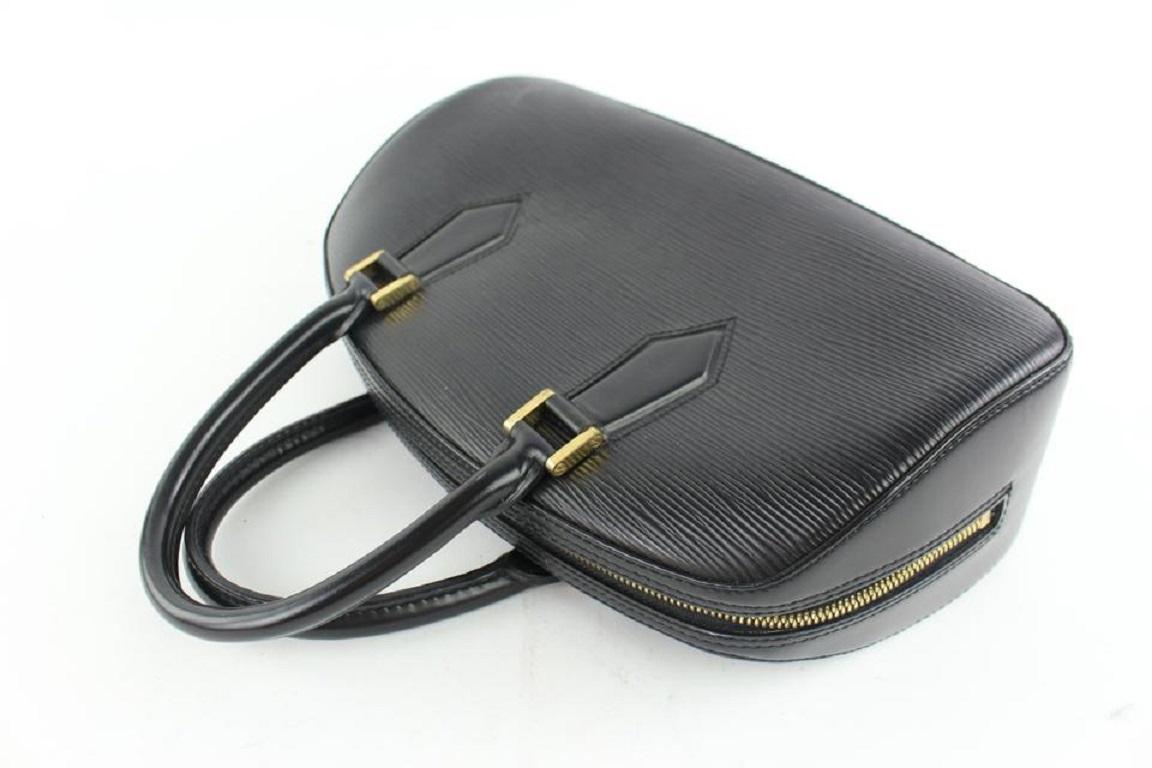Women's Louis Vuitton Jasmin Bowler 8lz0918 Black Leather Satchel For Sale
