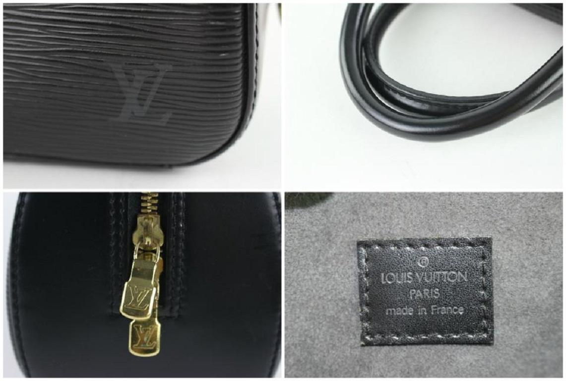 Louis Vuitton Jasmin Bowler 8lz0918 Schwarze Ledertasche im Angebot 1