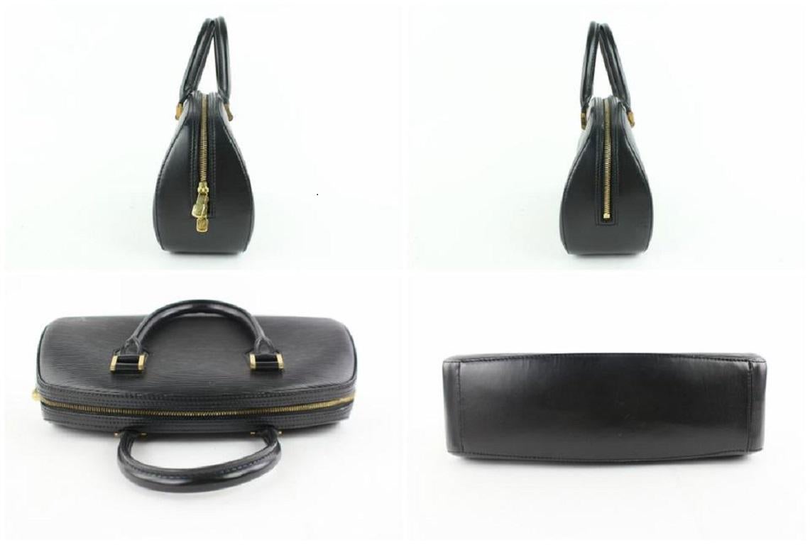 Louis Vuitton Jasmin Bowler 8lz0918 Black Leather Satchel For Sale 3