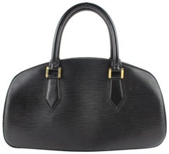 Used Louis Vuitton Jasmin Bowler 8lz0918 Black Leather Satchel