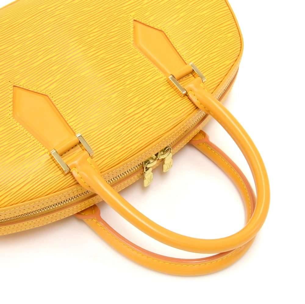 Louis Vuitton Jasmin Yellow Epi Leather Hand Bag  2
