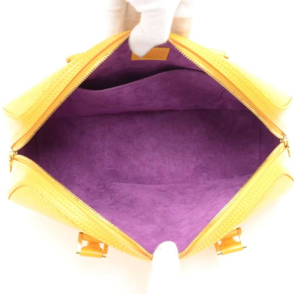 Louis Vuitton Jasmin Yellow Epi Leather Hand Bag  5
