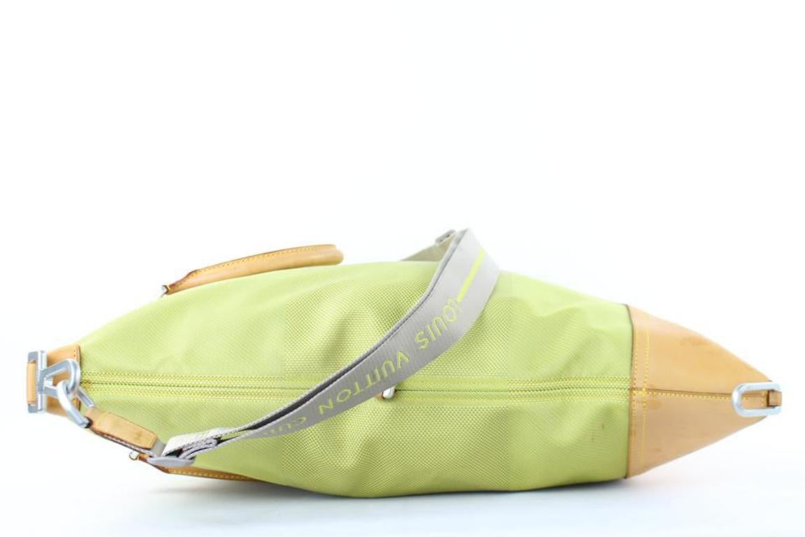 Louis Vuitton Jaune Americas Cup Cube 1lt114 Green Canvas Weekend/Travel Bag For Sale 4